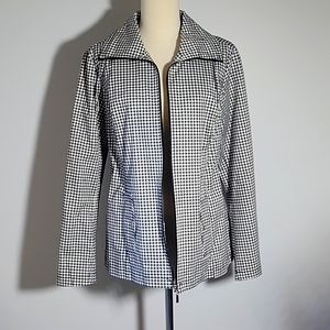 Black and white checked size M jacket